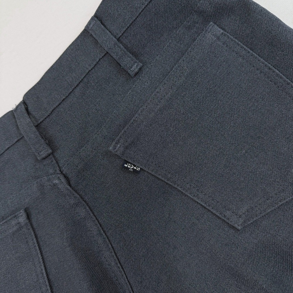 Levis 10517 Saddleman Bootcut Trousers Vintage 70s 80s Grey Polyester Mens